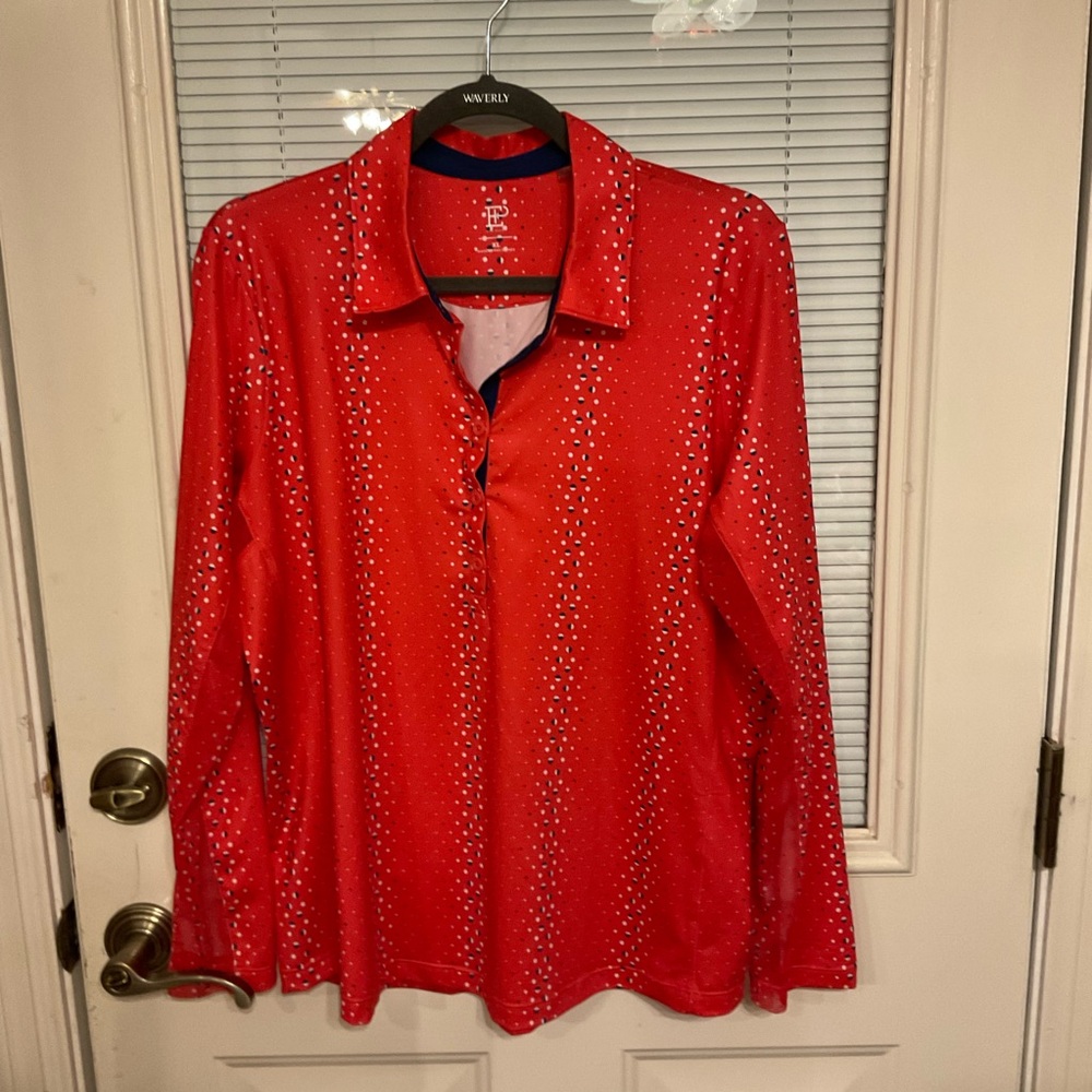 EP Pro Vibrant Red Button Down Shirt